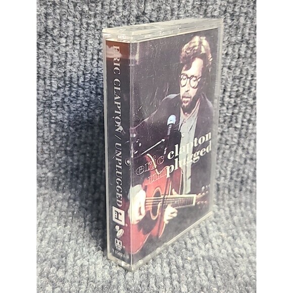 Vintage Eric Clapton Unplugged CASSETTE Tape 1992 Reprise Tears In Heaven - Picture 5 of 5